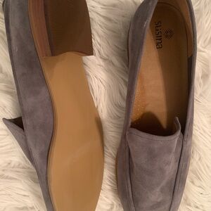 Susina Gray Suede Loafers